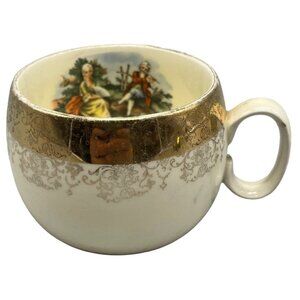 crest-o-gold sabin warranted 22k gold tea cup Victorian gold ivory 3x2.5" READ